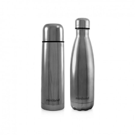 Set doua termosuri pentru lichide, My Baby & Me, Silver, 500 ml, Miniland 431110
